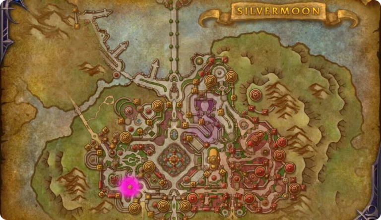 Um mago com armadura dourada e capa roxa enfrenta um orc com pele verde, armado com uma espada e escudo, ambos envolvidos por efeitos visuais de batalha no universo de World of Warcraft.