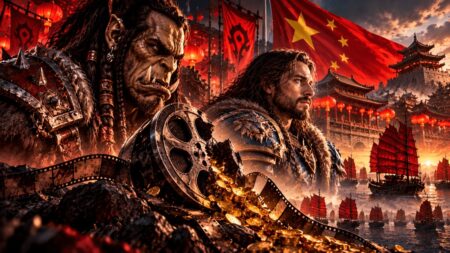 Travis Fimmel em cena de Warcraft - O Primeiro Encontro de Dois Mundos.