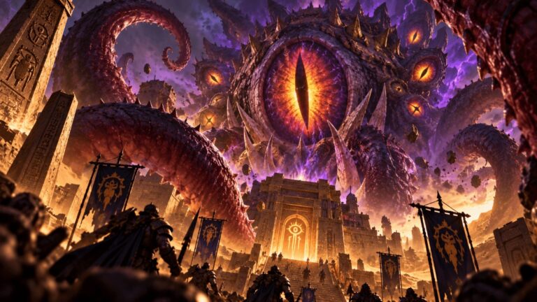 Imagem relacionada a história de C'Thun em Ahn'Qiraj