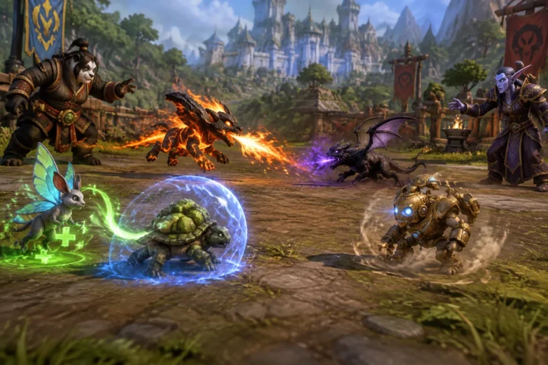 Habilidades de mascotes de batalha no WoW: como ataque, defesa e suporte mudam cada turno petbattles_setas