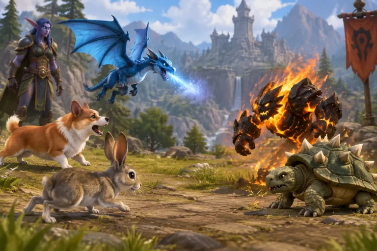 Imagem relacionada a Como as famílias de mascotes respondem umas às outras no WoW